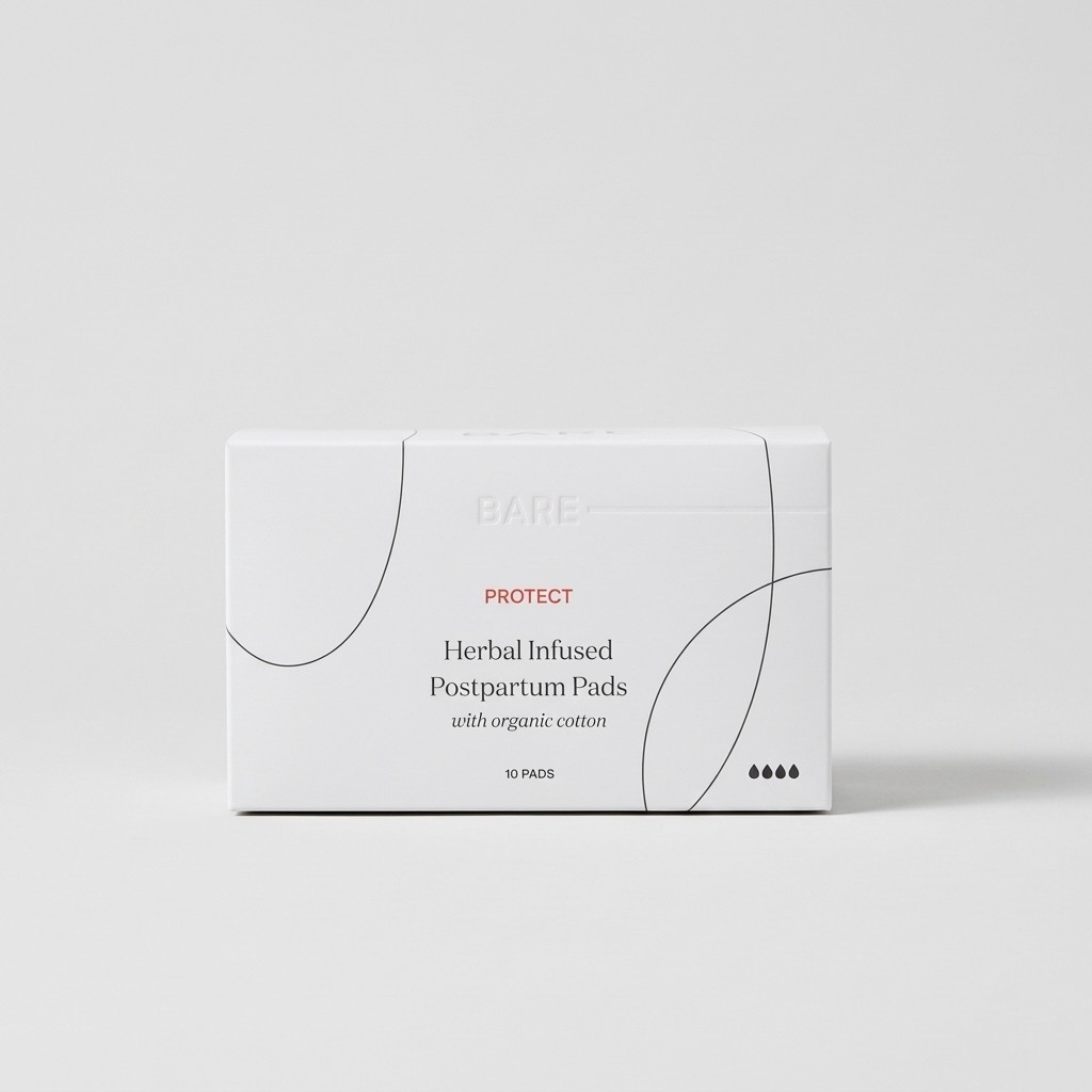 Bare Mum Herbal Infused Postpartum Pads (10 Pack)